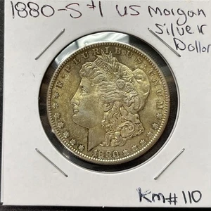1880 S $1 ESTADOS UNIDOS MORGAN 90% DÓLAR DE PLATA KM#110 BONITOS DETALLES - Imagen 1 de 5