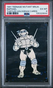 1991 Teenage Mutant Ninja Turtles Raphael Hologram PSA 6 EX-MT - Picture 1 of 2