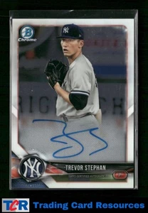 2018 Bowman Chrome #BCPA-TS Trevor Stephan Prospects Autografi Auto - Foto 1 di 2