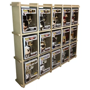 Kubbie Ultra MDF Wood 3x5 Display Case for Funko Pops, Stack & Mount Pop Shelf - Picture 1 of 8