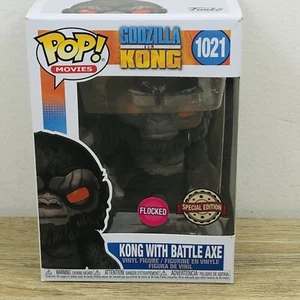 Funko Pop! Vinyl# 1021 Godzilla Vs Kong - Kong with Battleaxe (Flocked) (new) - Picture 1 of 8
