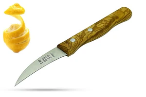 Solingen Küchenmesser Olivenholz Schälmesser Gebogen Gemüsemesser Obstmesser  - Bild 1 von 7