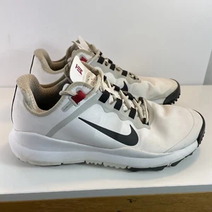 Nike Tiger Woods TW13 Golf Shoes 532622-100 TW13 White Red RARE Men's Sz 11 - Picture 1 of 17