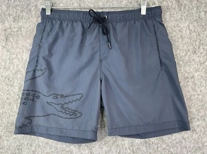 Lacoste Swim Trunks Men's Sz L Dark Blue Mesh Lined Bathing Suit Swimming Shorts - Picture 1 of 7