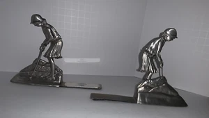 Peltre Book Ends golfista femenina © 1992 Gaviota Canadá ESTAIN PEWTER - Imagen 1 de 10
