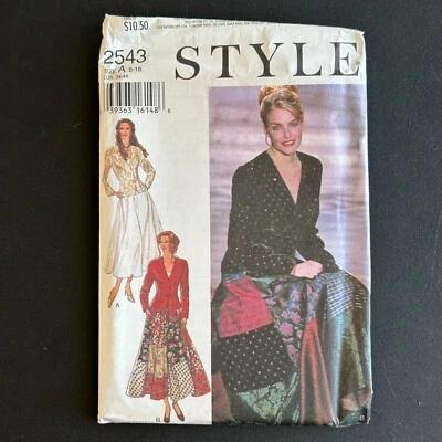 Style Sewing Pattern 2543 Size 8-18 Midi Skirt Jacket 90s Y2K - Image 1 of 4