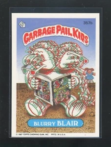 Topps 9th Series Garbage Pail Kids #357b Blurry Blair-Pink Dot/Blotch Os9 ERROR - Picture 1 of 2