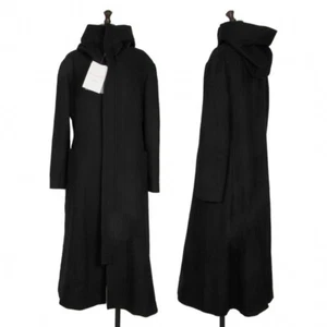 Yohji Yamamoto NOIR Wool Hooded Long Coat Size 2(K-130262) - Picture 1 of 12