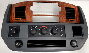 2006-2008 Dodge RAM Radio Trim Climate Control Radio Bezel  Woodgrain & Gray