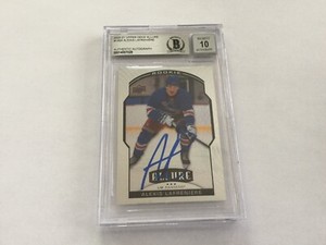 Alexis Lafreniere Signed 2020/21 UD Allure RC Card Slabbed Beckett BAS COA a