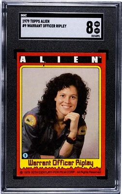 1979 Topps Alien #9 Warrant Officer Ripley Sigourney Weaver SGC 8 NM-MT TOUGH!! - Image 1 of 2
