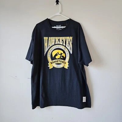 Camiseta de baloncesto Iowa Hawkeyes para hombre 2XL XXL negra marca retro nueva con etiquetas *defectuosa* Foto 1 de 4