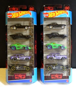 Hot Wheels DC THE BATMAN Movie Themed 1:64 Vehicle 5-Pack (SET of 2) HFV88 NEW - Picture 1 of 2