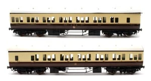JANICK MODELS MASSSTAB "O" SCHWADER MIT 2 GWR SCHOKOLADEN/CREME VERBUNDWAGEN - Bild 1 von 7
