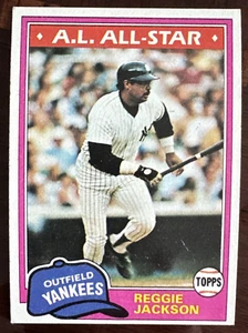 Reggie Jackson 1981 Topps All-Star (HOF) NY Yankees #400 casi nuevo-como nuevo - Imagen 1 de 2