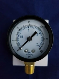Manometer 2" 1/4" 30 psi untere Halterung gut für Lomart/Botschaft - Bild 1 von 2