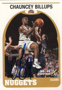 Nuggets Pistons Chauncey Billups 2000 NBA Hoops HOF Autograph Signed IP Card - Picture 1 of 1