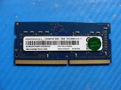 Lenovo E14 Ramaxel 8GB 1Rx8 PC4-2666 Memory RAM SO-DIMM RMSA3260ME78HAF-2666 - Image 1 of 2