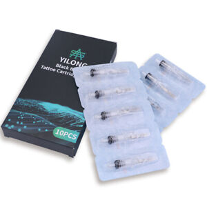 10Pcs White Plastic Sterile Disposable Tattoo Nozzle Needle Tube Tips RS RL RM