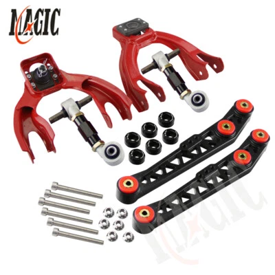 Lower Control Arm LCA+Bushing Washer+Rear Camber Kit For Del Sol 93-97 BK - Image 1 of 4