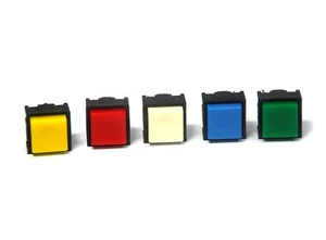 20pc 12.5x12.5x10mm Push Button Switch PCB Soldering pin #5024-BL Cap Color x 5 - Picture 1 of 10