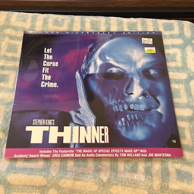 Thinner Stephen King Laserdisc Sealed NEW** Deluxe, Widescreen Edition. OOP•• - Image 1 of 4
