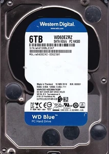 WD60EZRZ-00GZ5B1 sn : WX61D8 Thaïlande NOV 2018 6 To SATA 3,5" Western Digital - Photo 1/5