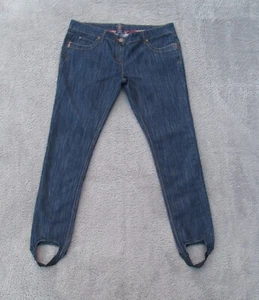 Joe Browns Jeans W37 L27 UK 14 Slim Fit Stretch Ankle Elastic Hem Blue Denim - Picture 1 of 14