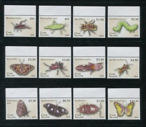 2014 Cook Islands Insects Postage Stamp Sheet #1491-1502 Mint Never Hinged Set - Picture 1 of 1
