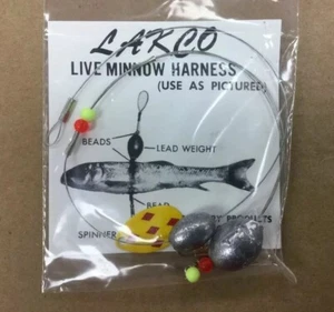 LAKCO Live Minnow Harness Bead Lead Weight Ice Spear Fishing - Picture 1 of 2