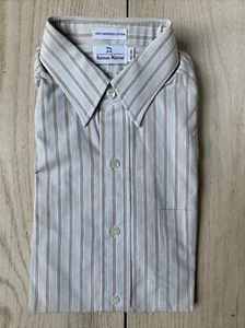 NEIMAN MARCUS MEN STRIPED LONG SLEEVE DRESS SHIRT SIZE 15 1/2 - 35 NWT COTTON - Picture 1 of 4