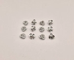 90 Pcs Aluminium Metal Rose Flower Beads 6mm - Picture 1 of 2
