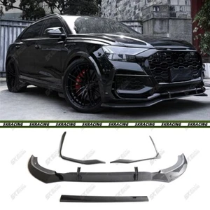 Fits 2020-2024 Audi RSQ8 Real Carbon Fiber Front Bumper Lip Splitter Body Kits - Foto 1 di 13