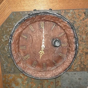 Fassuhr, Wanduhr, Uhr mit römischen Zahlen ca. 30 cm - Bild 1 von 4
