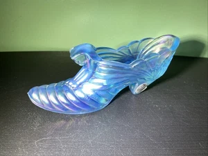 Fenton Katze Stretching Kunst Glas Himmelblau 6 Zoll - Bild 1 von 5