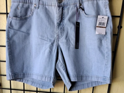 Pantalones cortos para mujer Gloria Vanderbilt Aiden calce recto lavado talla 12 tiro bajo nuevos con etiquetas Foto 1 de 4