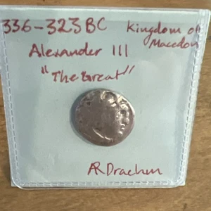 Alexander the Great III 336-323 BC, Kingdom of Macedon Silver Drachm Non Graded - Picture 1 of 8