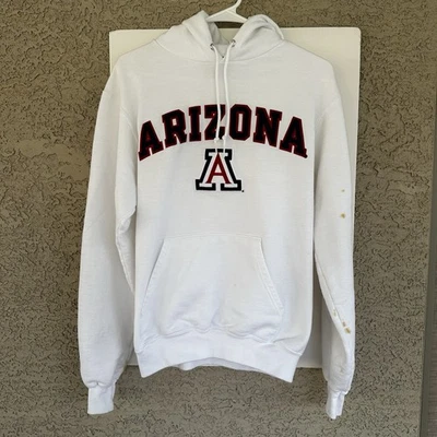 University of Arizona Hoodie Champion White Pullover Sweatshirt S - *See Details - Image 1 of 4