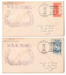 USS ISABEL (PY-10) Patrol Yacht 1935 ASIATIC FLEET (CHINA, MANILA) Cachet Covers - Picture 1 of 1