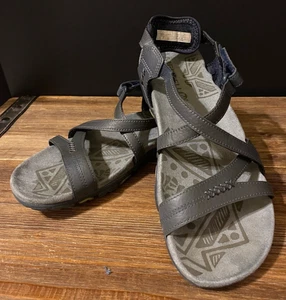 Merrell Women's Sandspur Rose Leather Sandal Grey Size 7 Performance Comfort - Picture 1 of 10
