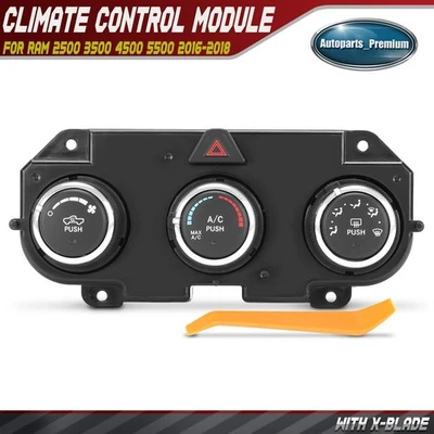 A/C Climate Control Module Panel w/ Rear Window Defroster for Ram 2500 3500 4500 - Imagem 1 de 4