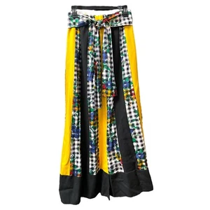 70's Vintage Patchwork Maxi Skirt with Matching Belt - Picture 1 of 5