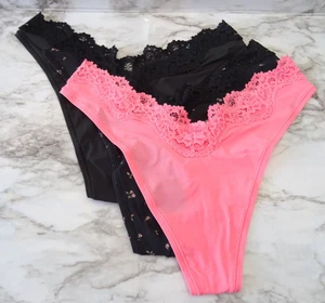 Skims 2683# Fits Everybody Lace Dipped Thong 3-Pack Panties US Size L - Picture 1 of 10