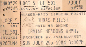 Judas Priest Vintage Ticket Stub