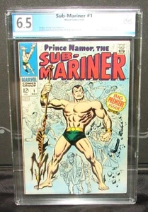 NAMOR, THE SUB-MARINER #1 Fine+ 6.5 PGX not CGC KEY 1st ISSUE! 1968 - Picture 1 of 2