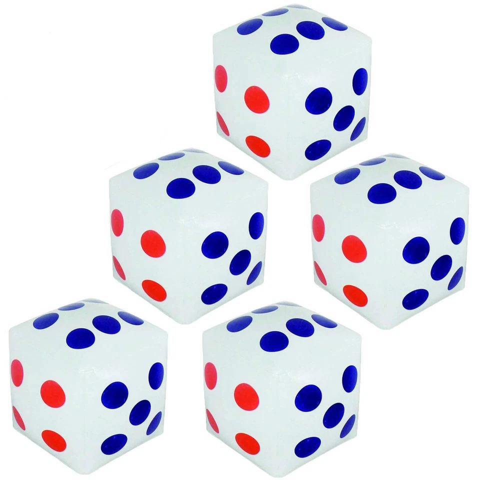 Juego de 5 dados inflables que brillan en la oscuridad 6 pulgadas FUN-DICE6x5 de Jet Creations Foto 1 de 2