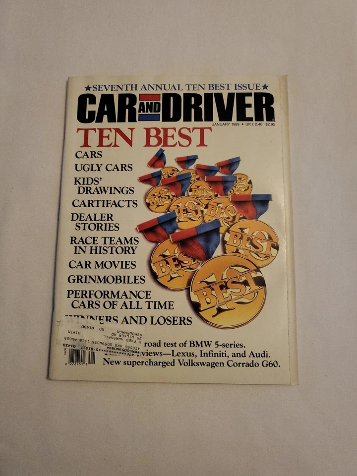 1989 January, Car and Driver Magazine, Ugly Cars, (CP354) - Image 1 of 3