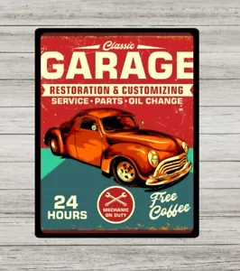 Metal Signs, Vintage Car Sign, Decor, Mancave, Classic Garage, Plaque Tin - Picture 1 of 1