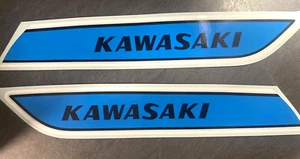 Juego de calcomanías de tanque Kawasaki H1 F 1975 Candy Sky Blue Kawasaki H1 500 - Imagen 1 de 2