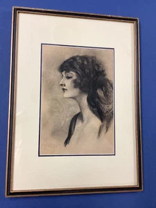 1921 Pastel Portrait of Sadie Smith Signed Thompson - Picture 1 of 12